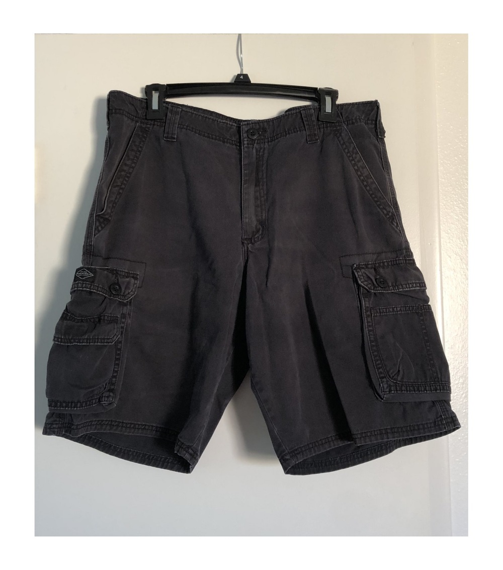 Lee Men's Black Wyoming Cargo Shorts - Size 34